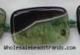 CAA477 15.5 inches 25*40mm rectangle agate druzy geode beads