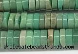 CAA4851 15.5 inches 2*5mm heishi grass agate beads wholesale