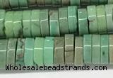 CAA4852 15.5 inches 2*6mm heishi grass agate beads wholesale