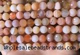 CAA4856 15.5 inches 8mm faceted round botswana agate beads