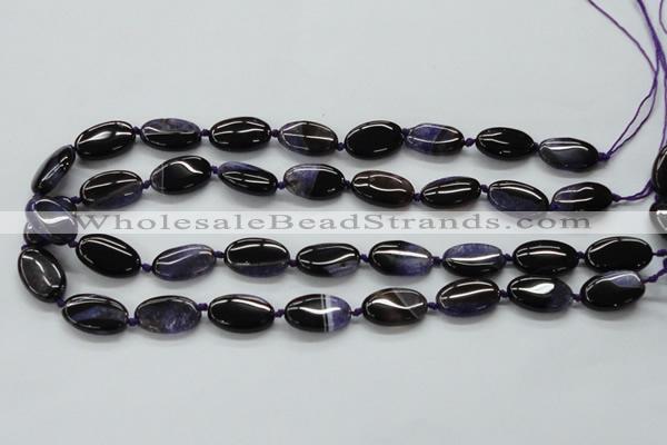 CAA490 15.5 inches 12*20mm oval agate druzy geode beads