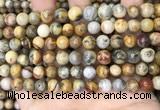 CAA4935 15.5 inches 8mm round yellow crazy lace agate beads wholesale