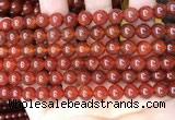 CAA4948 15.5 inches 8mm round red agate beads wholesale