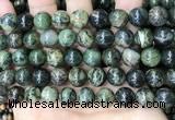 CAA4968 15.5 inches 12mm round green dendritic agate beads