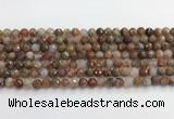 CAA5010 15.5 inches 6mm faceted round flower agate beads