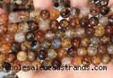 CAA5048 15.5 inches 8mm round dragon veins agate beads wholesale