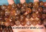 CAA5059 15.5 inches 14mm round dragon veins agate beads wholesale