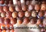 CAA5078 15.5 inches 20mm round red dragon veins agate beads