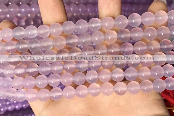 CAA5082 15.5 inches 8mm round purple agate beads wholesale