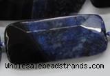 CAA521 15.5 inches 25*56mm faceted rectangle agate druzy geode beads