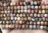 CAA5271 15.5 inches 6mm round natural red crazy lace agate beads