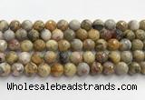 CAA5292 15.5 inches 8mm faceted round crazy lace agate beads wholesale