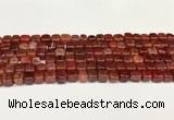 CAA5389 15.5 inches 6*7mm - 8*8mm nuggets agate gemstone beads