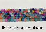 CAA5392 15.5 inches 6*7mm - 8*8mm nuggets agate gemstone beads