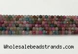 CAA5435 15.5 inches 6*8mm faceted rondelle agate gemstone beads