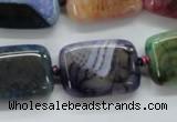 CAA545 15.5 inches 18*25mm rectangle dyed madagascar agate beads