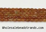 CAA5457 15.5 inches 8*12mm faceted rice agate beads