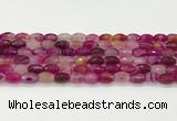 CAA5462 15.5 inches 8*12mm faceted rice agate beads