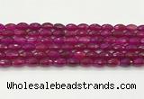 CAA5463 15.5 inches 8*12mm faceted rice agate beads