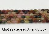 CAA5466 15.5 inches 8*12mm faceted rice agate beads