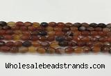 CAA5470 15.5 inches 8*12mm faceted rice agate beads