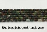 CAA5473 15.5 inches 8*12mm faceted rice agate beads