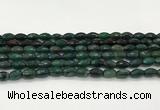 CAA5475 15.5 inches 8*12mm faceted rice agate beads