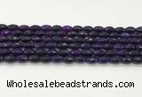 CAA5477 15.5 inches 8*12mm faceted rice agate beads