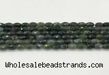 CAA5479 15.5 inches 8*12mm faceted rice agate beads