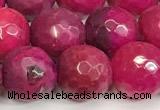 CAA5542 15 inches 12mm faceted round fire crackle agate beads