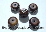 CAA5720 11*20mm rondelle tibetan agate dzi beads wholesale