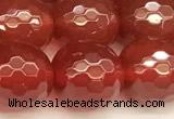 CAA5743 15 inches 12mm faceted round red agate beads