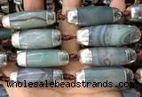 CAA5867 14*38mm - 16*43mm rice agate beads