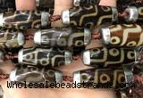 CAA5869 14*38mm - 16*43mm rice tibetan agate dzi beads