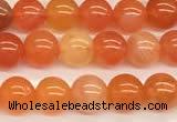 CAA5924 15 inches 6mm round red botswana agate beads