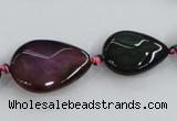 CAA601 15*20mm – 30*40mm faceted teardrop & oval dragon veins agate beads