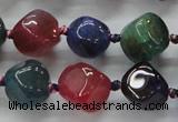 CAA607 15.5 inches 13*13mm nuggets dragon veins agate beads