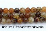 CAA6114 15.5 inches 12mm round dragon vein agate gemstone beads