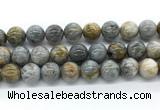 CAA6125 15.5 inches 14mm round bamboo leaf agate gemstone beads