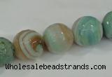 CAA725 15.5 inches 14mm faceted round fire crackle agate beads