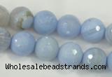 CAA739 15.5 inches 14mm faceted round blue lace agate beads wholesale