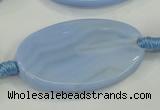 CAA744 15.5 inches 25*40mm oval blue lace agate beads wholesale