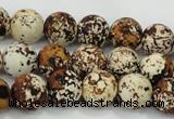 CAA753 15.5 inches 14mm round wooden agate beads wholesale