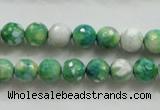 CAA793 15.5 inches 8mm faceted round fire crackle agate beads