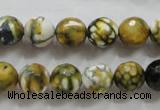 CAA797 15.5 inches 10mm faceted round fire crackle agate beads