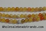 CAA86 15.5 inches 4mm round botswana agate gemstone beads