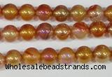 CAA869 15.5 inches 8mm round AB-color red agate beads