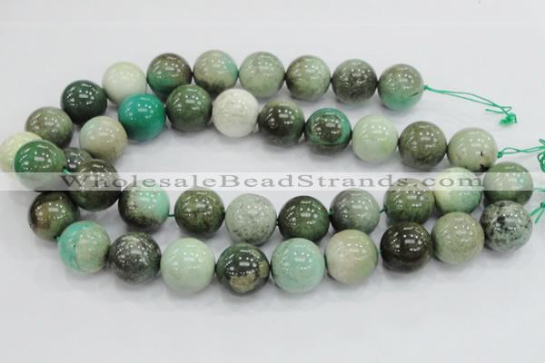 CAB02 15.5 inches 20mm round green grass agate gemstone beads