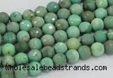 CAB06 15.5 inches 6mm faceted round green grass agate gemstone beads