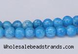 CAB220 15.5 inches 6mm round blue crazy lace agate beads